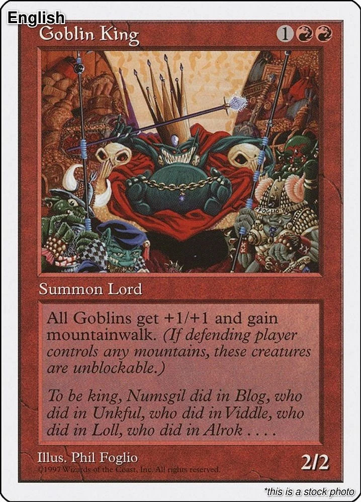 Goblin King Magic: The Gathering Individual Trading Card Games for