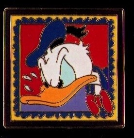 Disney 948 Angry Donald Duck Framed Stamp Postage pin