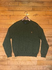 Polo Ralph Lauren Merino Wool Sweater Green Crewneck Mens Large