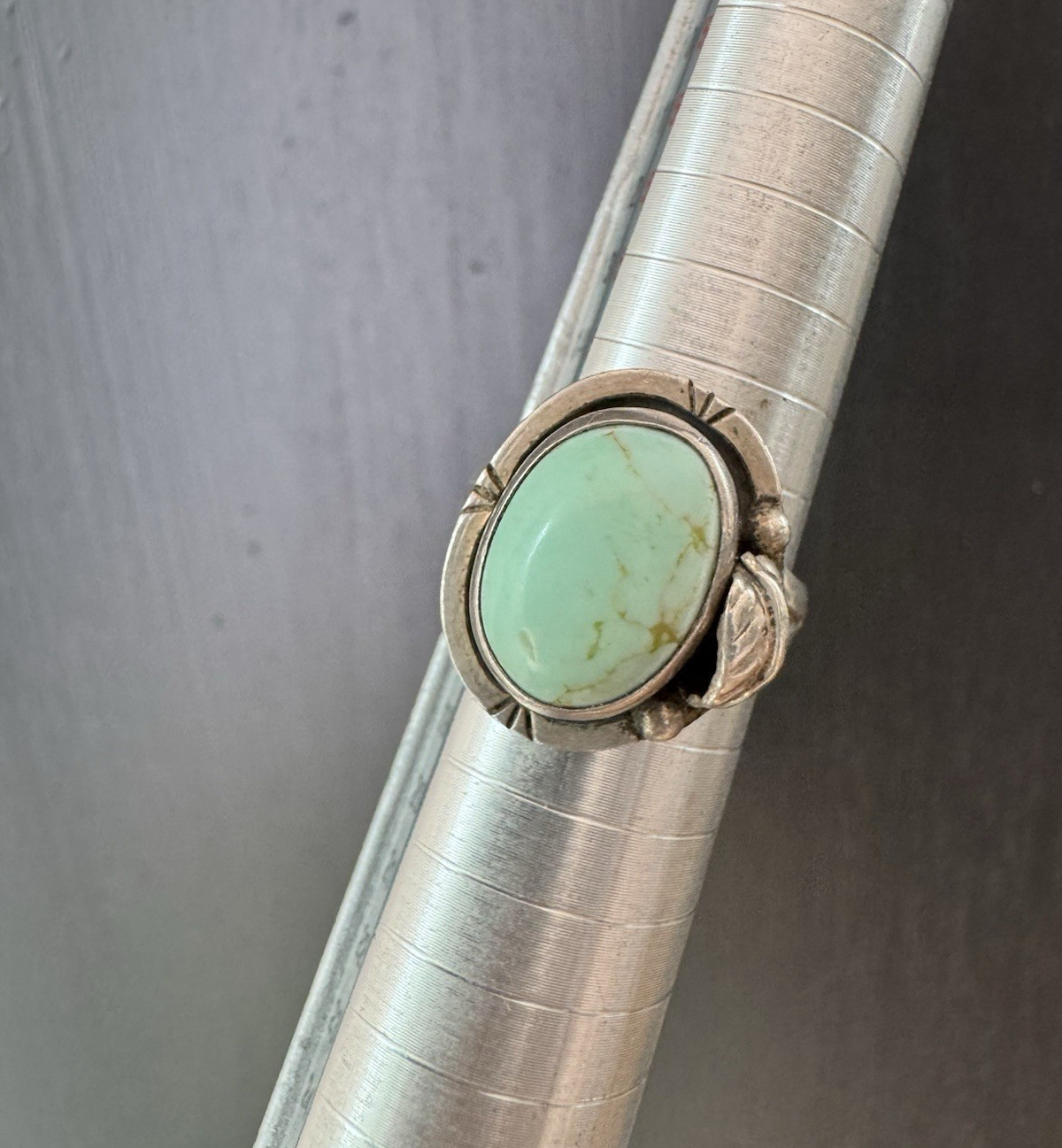 GFIS Sterling Silver 925 Southwest Style Turquoise  Ring Size 7.75