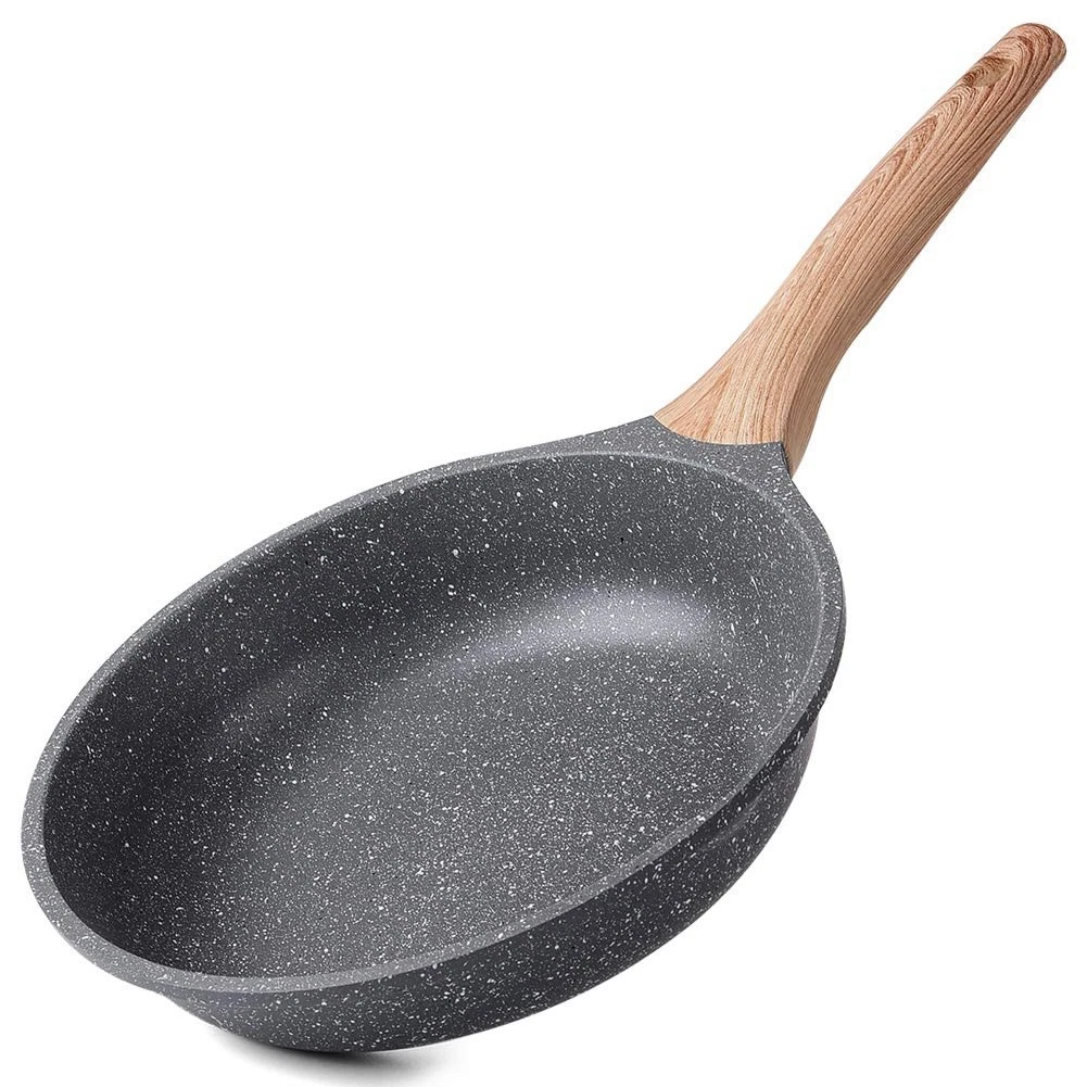 Non Stick Frying Pans 24cm, Omelette Pan for Induction Hob, Granite Frying
