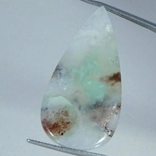 22.40Cts 100 Natural Aqua Chalcedony Pear Cabochon Gemstone 20X37X4MM