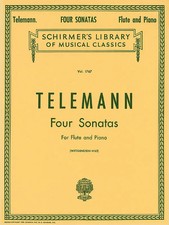 Four Sonatas For Flute And Piano | Georg Philipp Telemann | Woodwind Solo | Buch