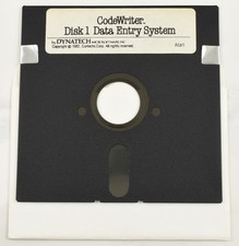CodeWriter Data Entry System 5.5" Floppy Disk by Dynatech Disk 1, Atari, 1982