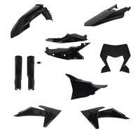 Acerbis VollstäNdiges Kunststoffset Schwarz FüR KTM XW-F 500 2024-2025