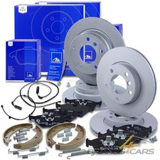 ATE BREMSSCHEIBEN +BREMSBELÄGE +KONTAKT+HANDBREMSE VORNE+HINTEN FÜR BMW 3-ER E46