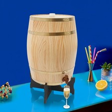 Wine Barrel Vertical Wooden Wine Barrel 30L Wine Barrel with Base and Faucet