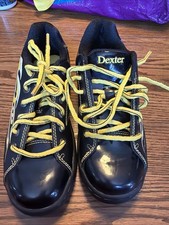 Dexter Tribe II Bowling Shoes Black Yellow Flames Size 6M