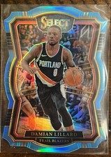 Damian Lillard 2017 Panini Select Light Blue Die-Cut #132 Serial Numbered /185