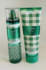 Bath  Body Works GINGHAM FRESH Fine Fragrance Mist and Body Cream 2 SET