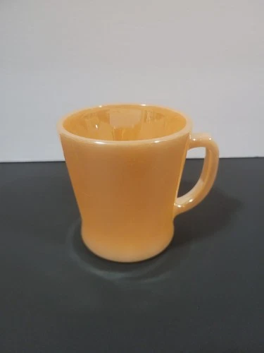 Vintage Fire-King Peach Lustre Coffee Mug Anchor Hocking Glass