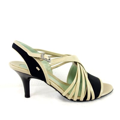 Pumps 36 Sportmax Max Mara Schwarz Beige Schuhe Sandaletten Leder Np 419 Neu