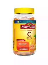 Nature Made Vitamin C 250 mg Per Serving Gummies Dietary Supl 120Ct Exp:11/25