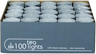 100 Teelichter weiß 5 Stunden Wenzel Kerzen Made in Germany Teelicht