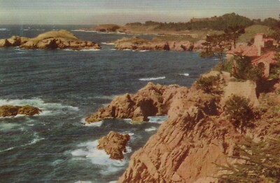 Point Lobos Highway Sea Side Carmel California Vintage Chrome Post Card