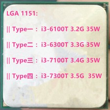 Intel i3-6100T i3-6300T i3-7100T i3-7101T I3-6100TE I3-7350K LGA 1151 35W CPU