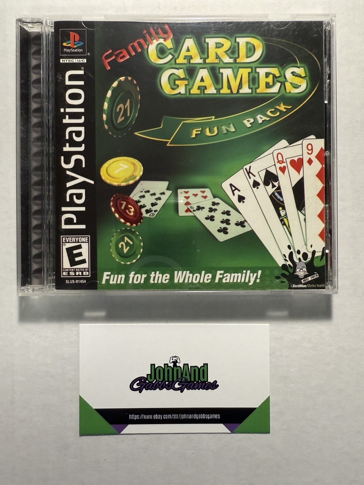 Family Card Games Fun Pack for PS1 - Complete 2003 Edition - Good Condition-image