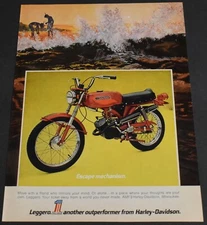 1972 Print Ad Escape Mechanism Harley Davidson Motorcycle AMF Milwaukee Art
