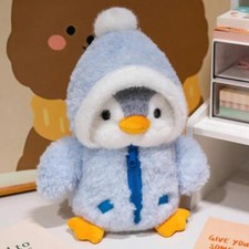 New Cute Penguin Plush Toy Baby Comforting Sleep Doll Fluffy Penguin Wearing Clo