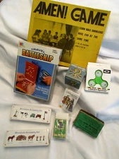 VTG Amen! Game, Battleship Game, Playing Cards & Miniature Cards & Accessories
