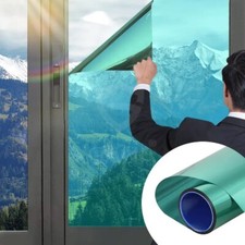 Green Privacy Window Film Glass Sticker Adhesive Tint Decorative Uv Proof Roll
