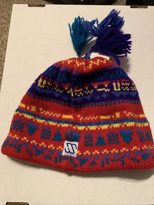 Vtg Murray Merkley 80s 90s Nordic Wool Knit Ski Hat Teal 