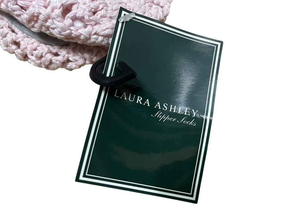 Calcetines Laura Ashley Mujer Crochet Zapatilla Footies Rosa MEDIANO Foto 3 de 4