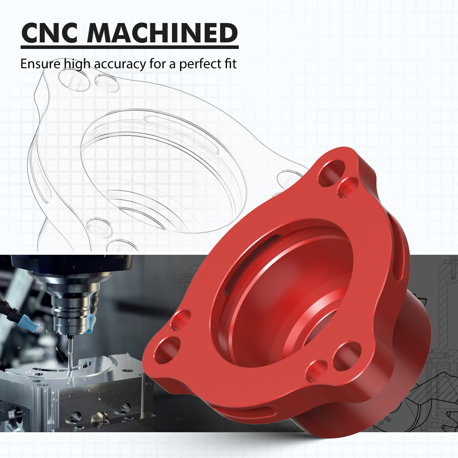 Atmospheric Diverter Valve Spacer BOV For VW For Golf Mk7 For Audi Q5