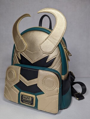 LOUNGEFLY Disney Marvel Loki Cosplay Mini Backpack | eBay display picture 1