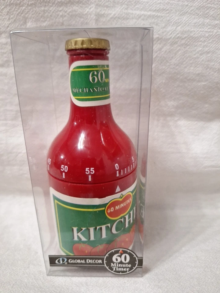 Mechanical Kitchen Timer Tomato Ketchup Design 60 Mins Duration Novelty Timer  - Image 2 of 4