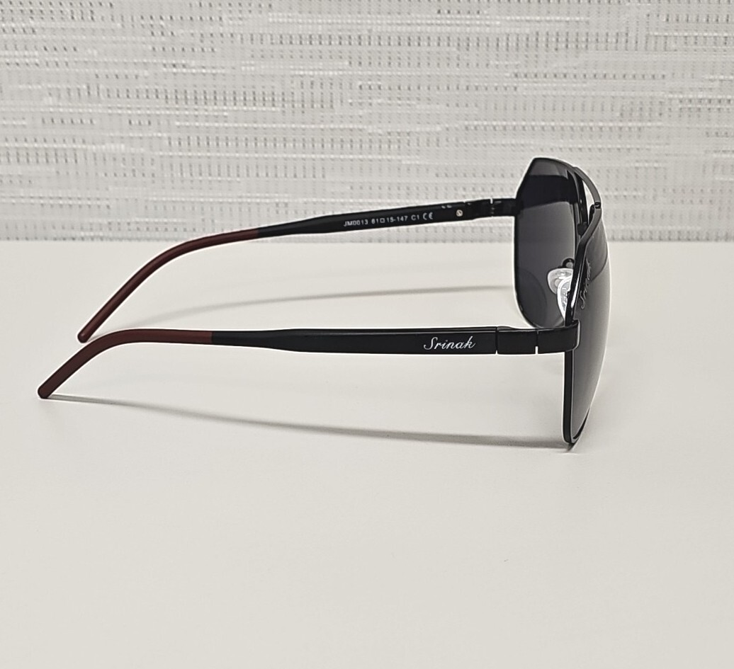 Srinak Sunglasses Aviator/Military Style Unisex Black / Red  display picture 2