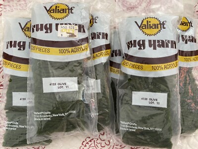 Valiant Pre-Cut Rug Yarn Acrylic Latch Hook 5 Sealed Packages 6125 ...
