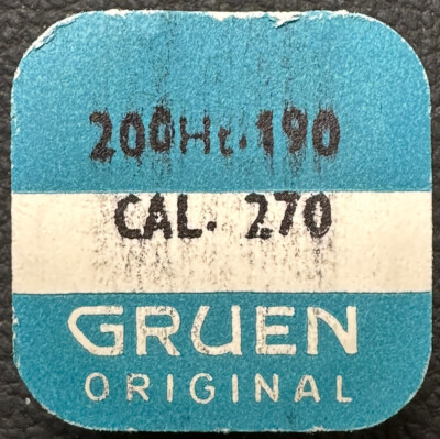 Genuine GRUEN EB200 CA270 CENTER WHEEL AND PINION WATCH REPAIR PART NOS WP6