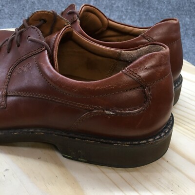 ECCO Dress Shoes Mens 44 Casual Oxford Brown Leather Lace Up  display picture 1