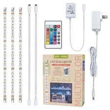 Multicolor 12" LED Strip Light Kit with Remote 341310