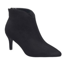 Halston Womens Heeled Pull On Cairo Stiletto Dress Booties Black Size 9 NIB