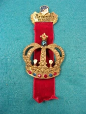 #18 of 115, VTG GERMAN WALKING MEDAL:  1987 11.INT. WANDERTAG TV FORST (W/CROWN)