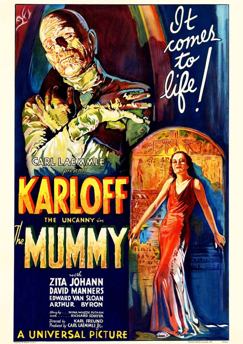 The Mummy Poster 1932 The Mummy, Poster, Boris Karloff, 1932. News