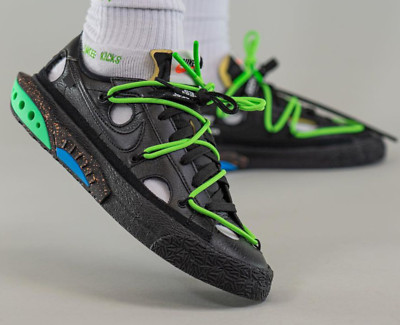 Nike Blazer Low '77 x Off White Shoes Black Green DH7863-001 Men's Sizes NEW