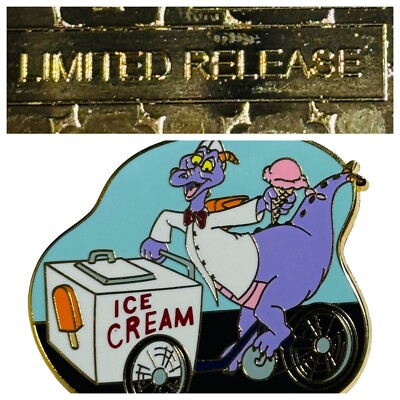 RARE LIMITED RELEASE Disney Trade City USA 2010 Figment Ice Cream Bicycle Pin