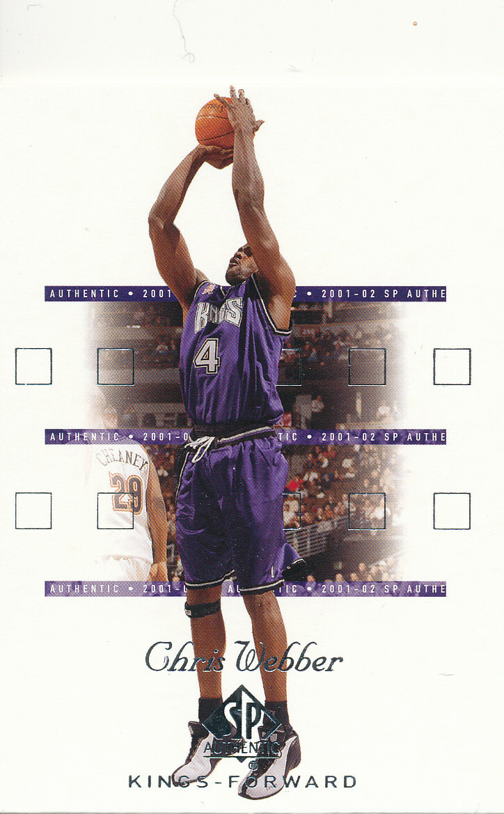 Chris Webber 2001-02 SP Authentic  #73 Upper Deck Kings Basketball Card