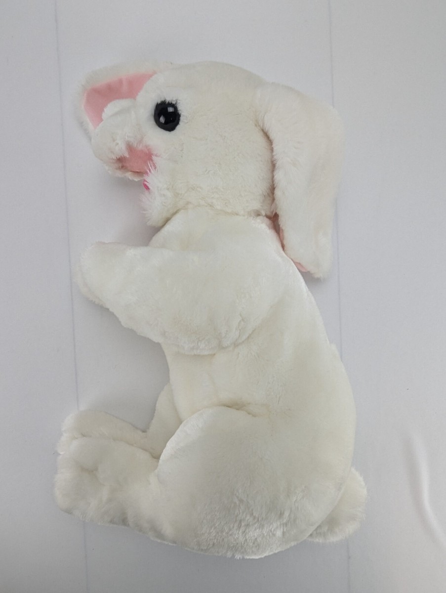 Vintage Commonwealth White Rabbit Plush Full Body Bunny Puppet 17