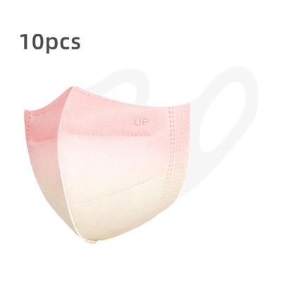 10 PCS Einweg-Dreischicht-Schutzmaske mit Farbverlauf 3D Stereo