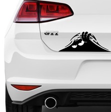 Small SCARY MONSTER PEEPER White Evil Eyes Vinyl Car Truck Van Sticker 160x63mm
