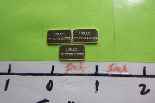 3 - 1 GRAM USCG VINTAGE 999 SILVER BARS VERY RARE UOO - Bild 2 von 2