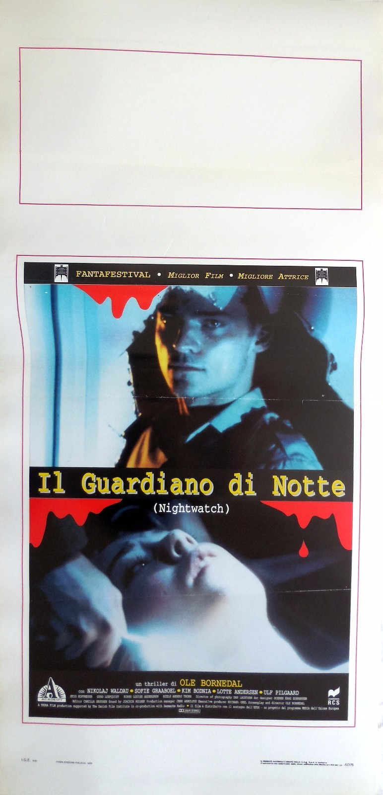 Locandina originale film Il guardiano di notte (1994) - Regia di Ole Bornedal