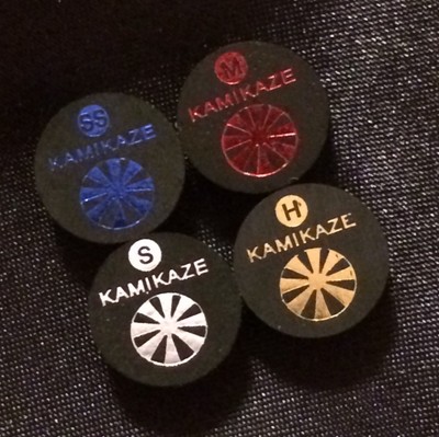 Kamikaze Black Layered Pool Cue Tip - Super Soft 14mm (Single Tip) - Fast Shipping