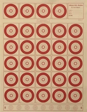 (100 PACK) Official IBS 50 Yard RF Target Printed in Red, 14" x18" Tagboard