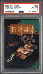 1998-99 UD SPX Finite Michael Jordan PSA 8 #100 1277/5400
