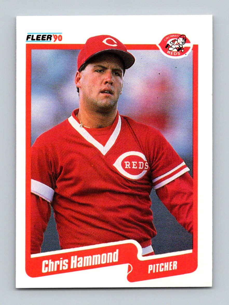 1990 Fleer Baseball Card 421 Chris Hammond Cincinnati Reds Rookie RC